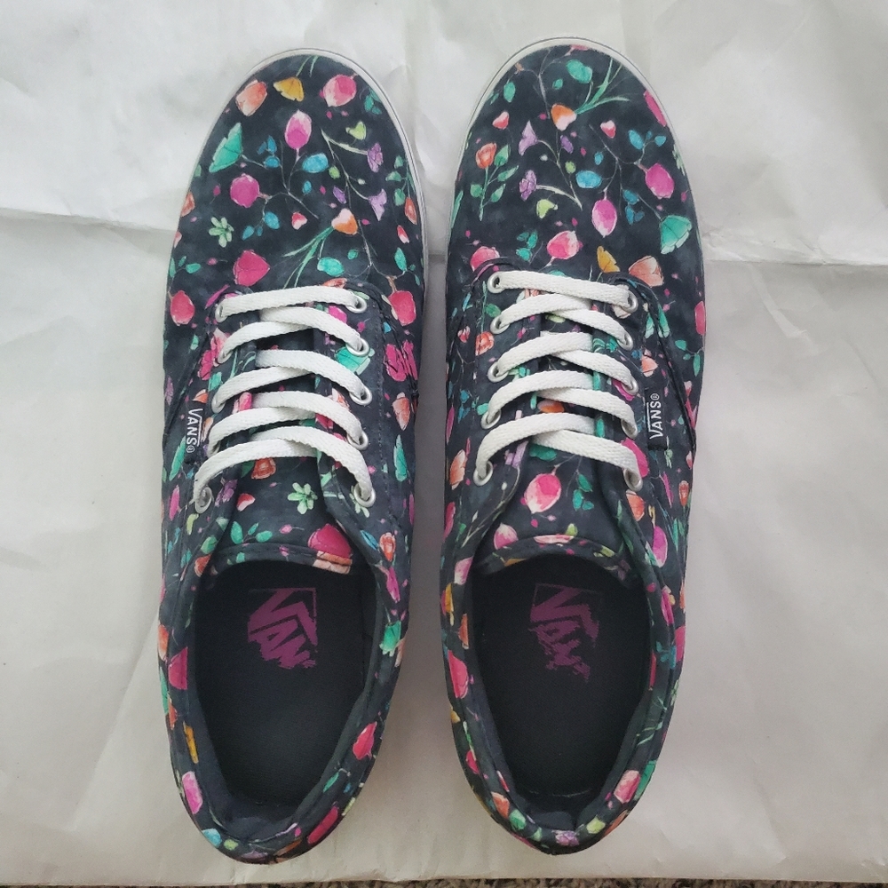 Vans Atwood Low Watercolor Floral & Black